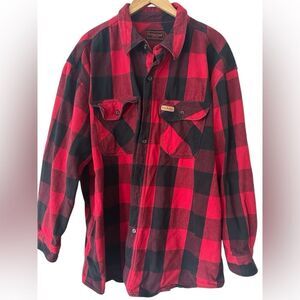 Vintage Five Brother Extra Heavyweight Flannel Shirt Men's Xxl USA Buffalo Plaid
